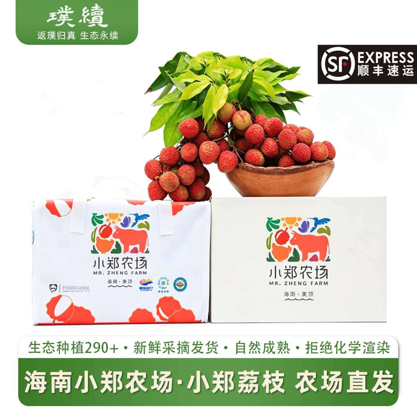 排单采摘小郑荔枝妃子笑海南小郑农场郑学智生态应季现摘新鲜水果