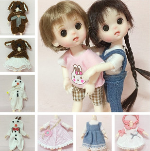 6寸15cm-17cm娃衣8分12分BJD娃娃衣服背带裤叮小马梦莉萝莉萌娃穿