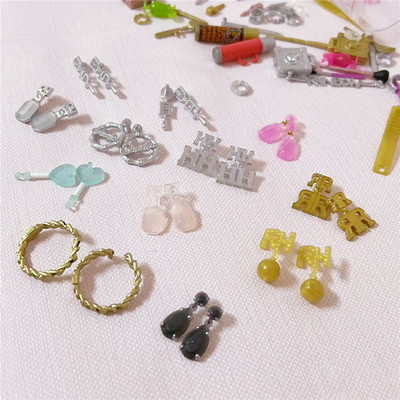 娃娃配件 耳钉 化妆刷 项链 水壶 道具 微缩玩具 彩高小东西