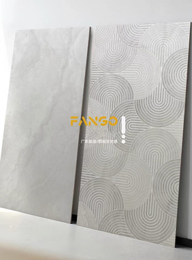 高级水泥灰几何花砖60x120极简工业风民宿卫生间浴室背景素色墙砖