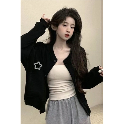 美式复古棒球服外套女2026年春秋新款oversize宽松小香风短款上衣