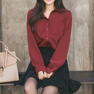 洋气小衫设计感小众韩版2026春秋装新款衬衣女仙女范宽松雪纺衬衫