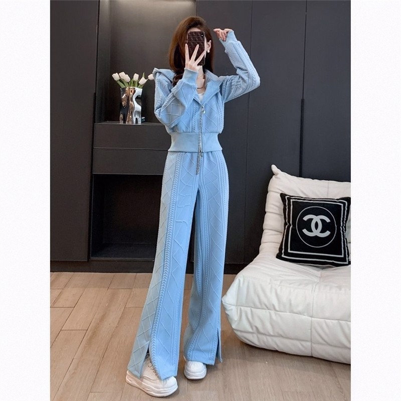 运动套装女春秋时尚洋气休闲减龄小香风欧货炸街卫衣阔腿裤两件套,女装/女士精品,时尚套装,淘宝优惠券,粉丝福利购,淘宝优惠卷