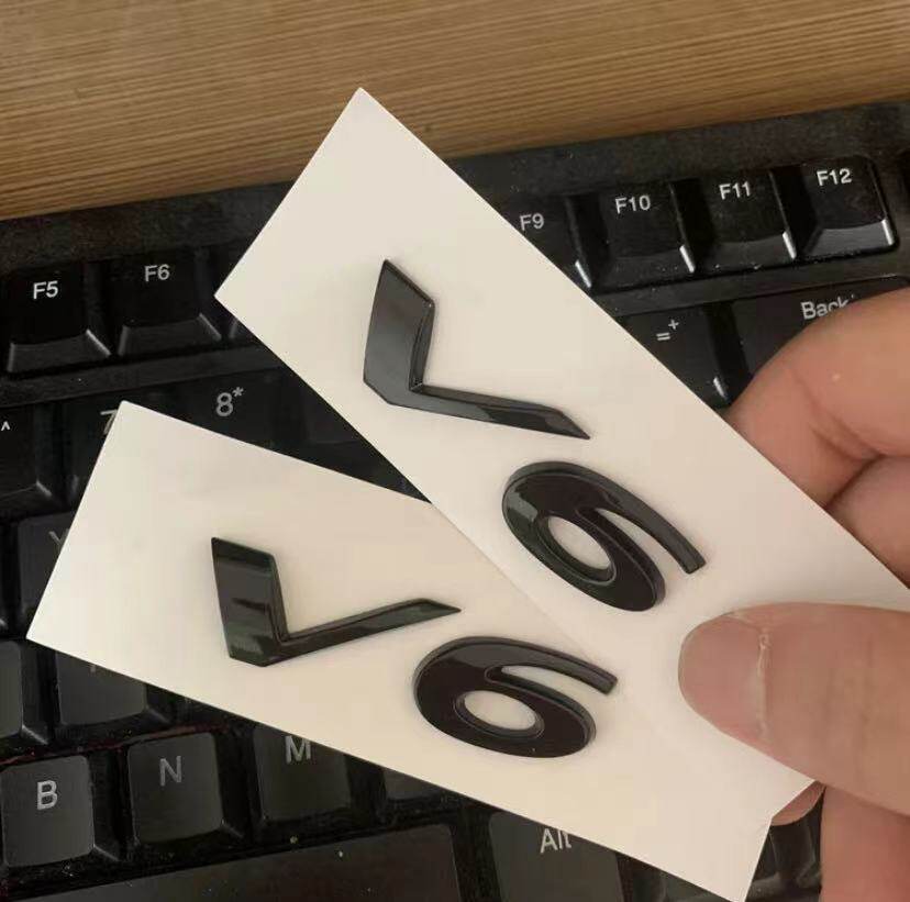 捷豹英文字母后尾箱3.0V6黑车标