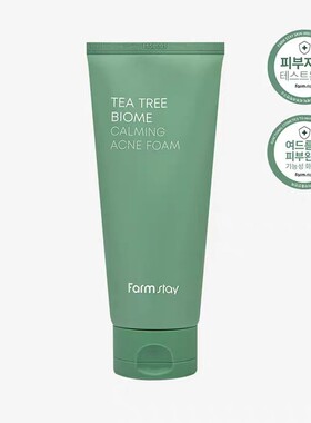 韩国Farmstay法曼媞茶树生物群落舒缓抗痘泡沫180ml清洁