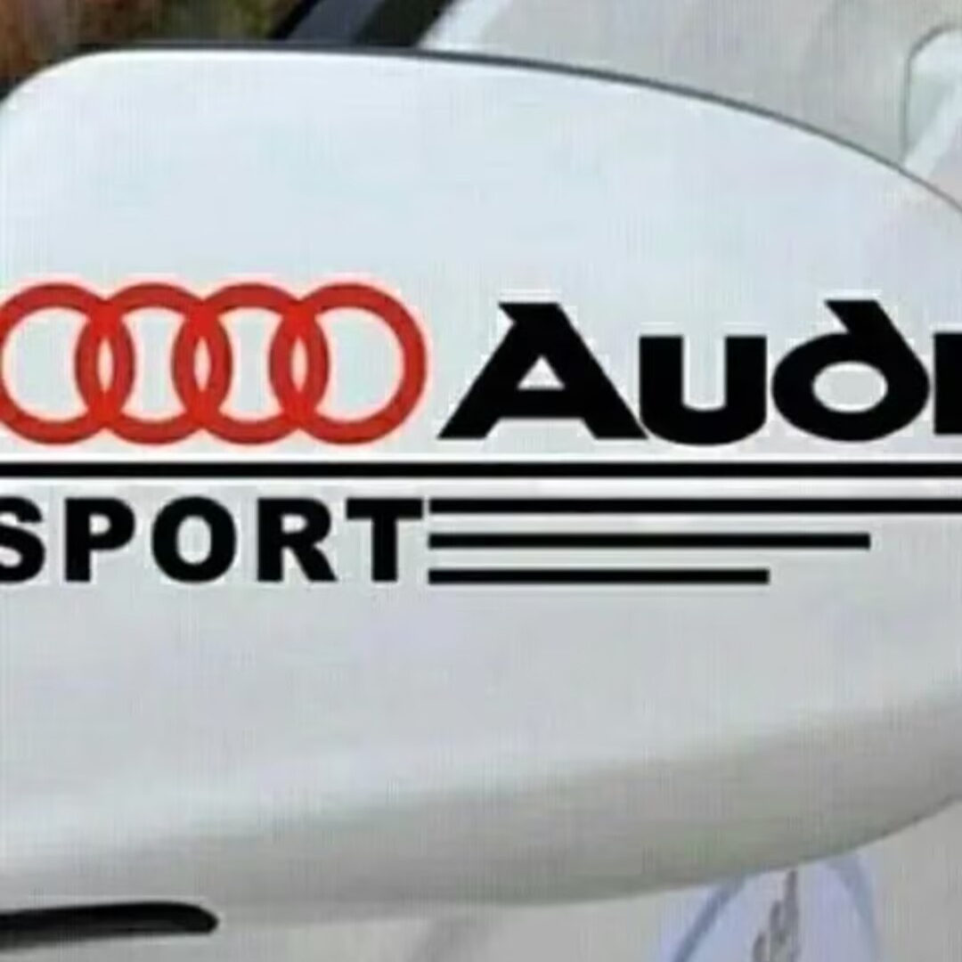 适用于奥迪后视镜贴纸反光镜划痕遮挡贴倒车镜个性车标拉花雨刷贴