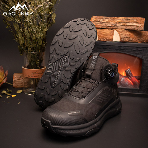 澳伦户外鞋男鞋加绒棉鞋