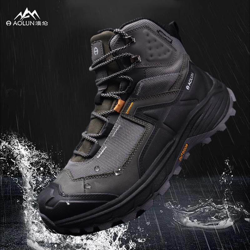 澳伦户外高帮男鞋防水徒步登山鞋防滑耐磨冬季靴子越野硬汉短靴潮