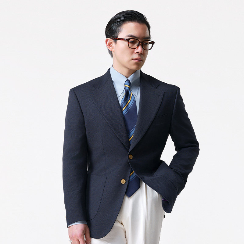 【纯羊毛布雷泽】PYFZ金扣商务休闲男士西装外套西服正装修身单西