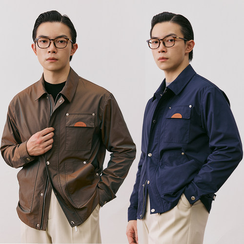 平圆方中三防翻领教练夹克外套