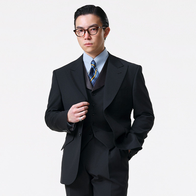 【可机洗高弹抗皱】PYFZ羊毛西装套装商务正装新郎结婚婚礼西服男