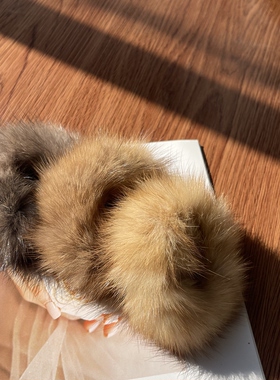 戚蕴发饰发绳发圈发绳貂毛可爱