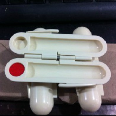 日式印章盒 牛角小圆章盒带印泥财务证明用品