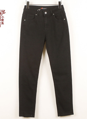 小魔鱼专柜正品340057 006BC开骨绣花小直脚春夏弹力修身女牛仔裤