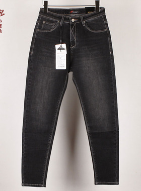 小魔鱼专柜正品333391 001C萝卜脚裤春季弹力水洗女收脚女牛仔裤