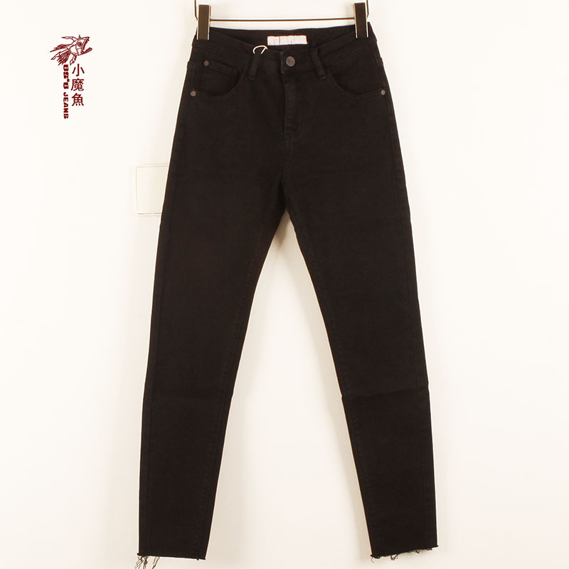 修身小脚九分春季牛仔裤专柜正品