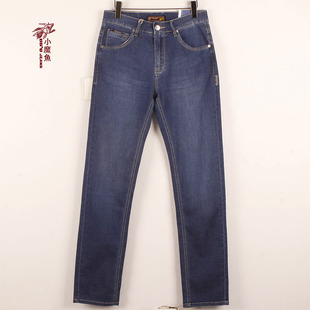 男直筒牛仔长裤 大码 337859M04A绣花直脚夏弹力薄款 小魔鱼专柜正品