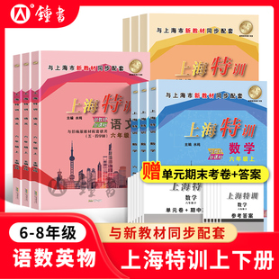 2025上海特训七年级上册数学英语N版 课后同步辅导书初中教材配套教辅练习册专项训练 六年级上册数学八年级物理初一初二上海沪教版
