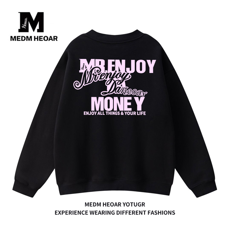 【MEDM】花体字母圆领无帽卫衣