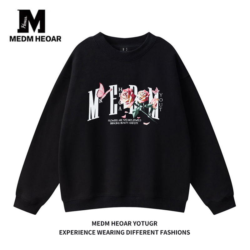 【MEDM】折纸玫瑰花圆领卫衣