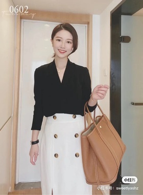 Aritiza-wilfred-babaton女v领套头衬衫通勤OL雪纺衫简约气质款