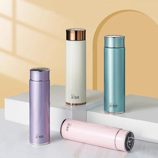 希诺保温杯水杯女士高档简约不锈钢高颜值礼盒便携办公泡茶杯子