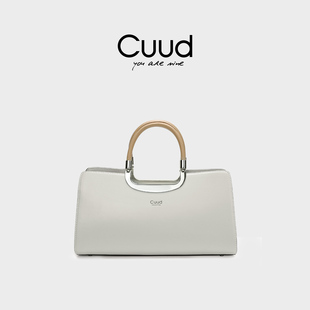 【专柜】Cuud白色包包女2026冬季手提包女气质ol职业商务女包真