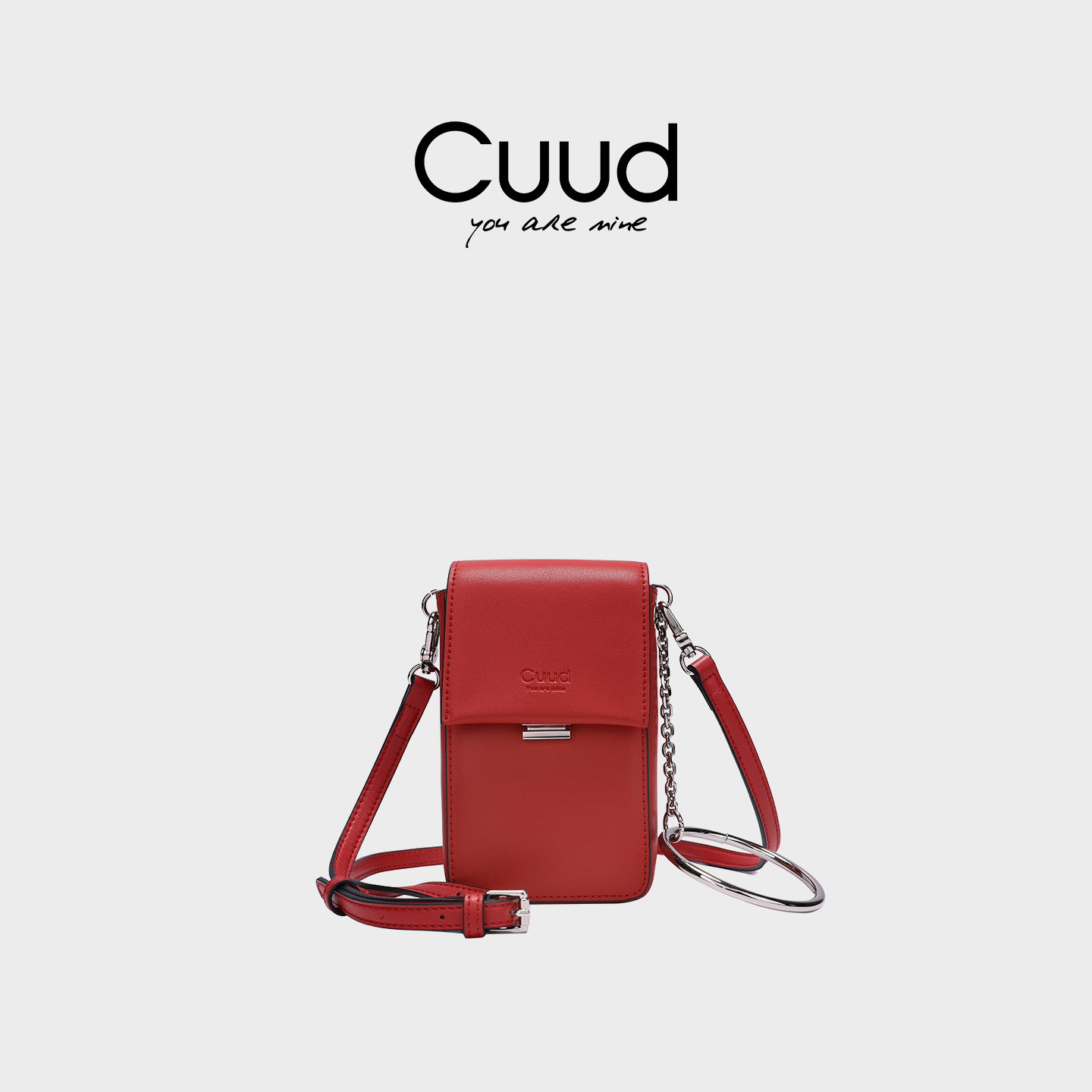 【专柜】Cuud品牌手机包女2026新款牛皮小包包休闲百搭mini斜挎