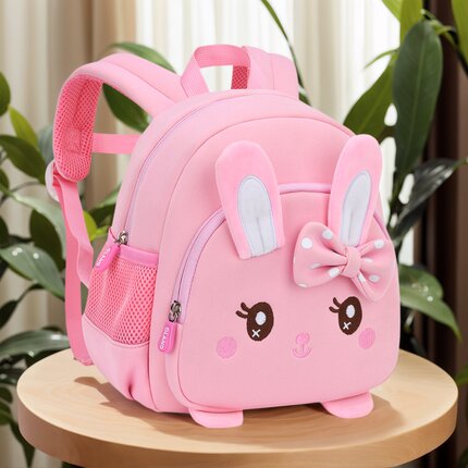 儿童幼儿园书包女孩粉紫色可爱小兔子包包减负小班中班宝宝背包
