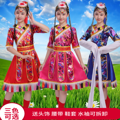 少数民族服装藏式儿童蒙古演出服