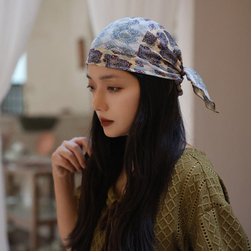 紫色腰果」复古文艺方巾秋天丝巾头巾领结女三角巾高级感护颈围脖,服饰配件/皮带/帽子/围巾,围巾/丝巾/披肩,淘宝优惠券,粉丝福利购,淘宝优惠卷