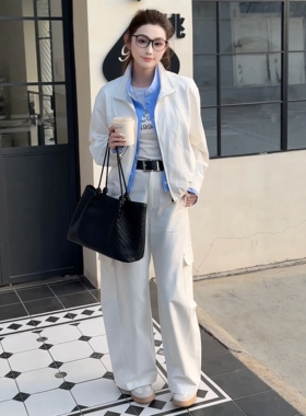 我的女孩26830撞色拼接假两件衬衫短外套女宽松休闲韩版小众上衣