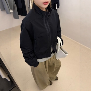 主合827欧洲站2026春季 百搭宽松显瘦小众设计感棒球服外套女 时尚