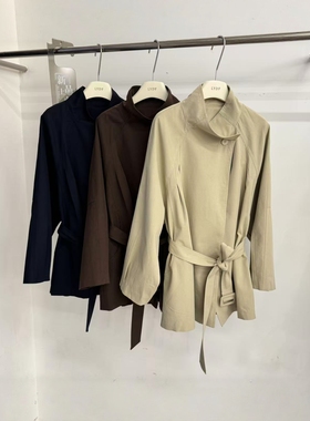 LYDF韩版宽松休闲腰带高品质气质风衣女秋季中长款外套上衣85173