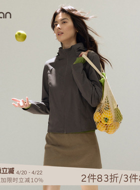 SPLAN轻运动连帽简约百搭三防衣修身显瘦防风保暖外套口袋防泼水