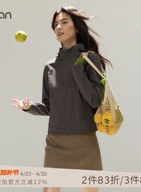 SPLAN轻运动连帽简约百搭三防衣修身显瘦防风保暖外套口袋防泼水