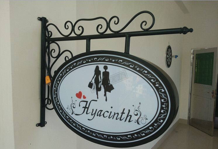 欧式铁艺商业LED灯箱店铺广告招牌亚克力店面户外美甲服装店灯箱