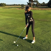大码球裤运动小脚裤GOLF速干春秋高尔夫服装女衣服裤子长裤9分裤