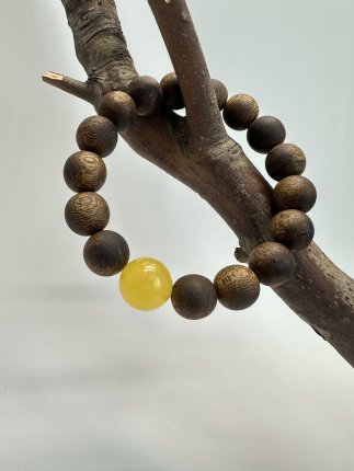 悦己·天然蜜蜡14mm/沉香手串12mm