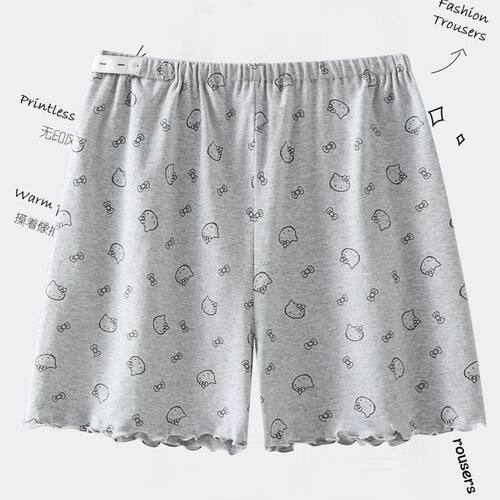 夏季薄款孕妇五分睡裤高腰不勒肚孕期短裤宽松待产可调节裤腰吸汗