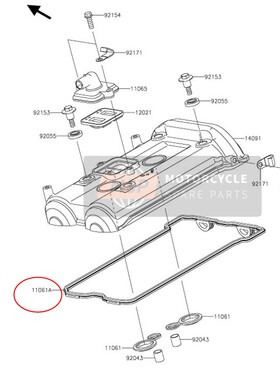 全新原装NINJIA650 ER-6F ER-6N异兽650缸头盖密封胶垫气门室盖垫