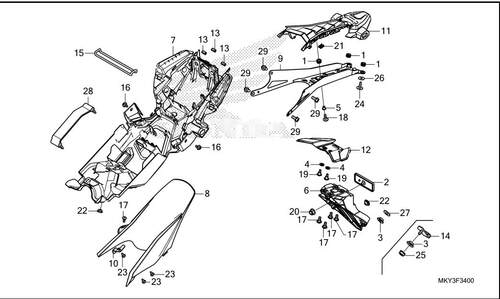 全新原装21-22年CBR650R后牌照架后牌照灯后刹车灯 - 封面
