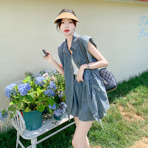 新款 现货 夏季抽绳水洗牛仔套2C110-H1157-P135-K198图片