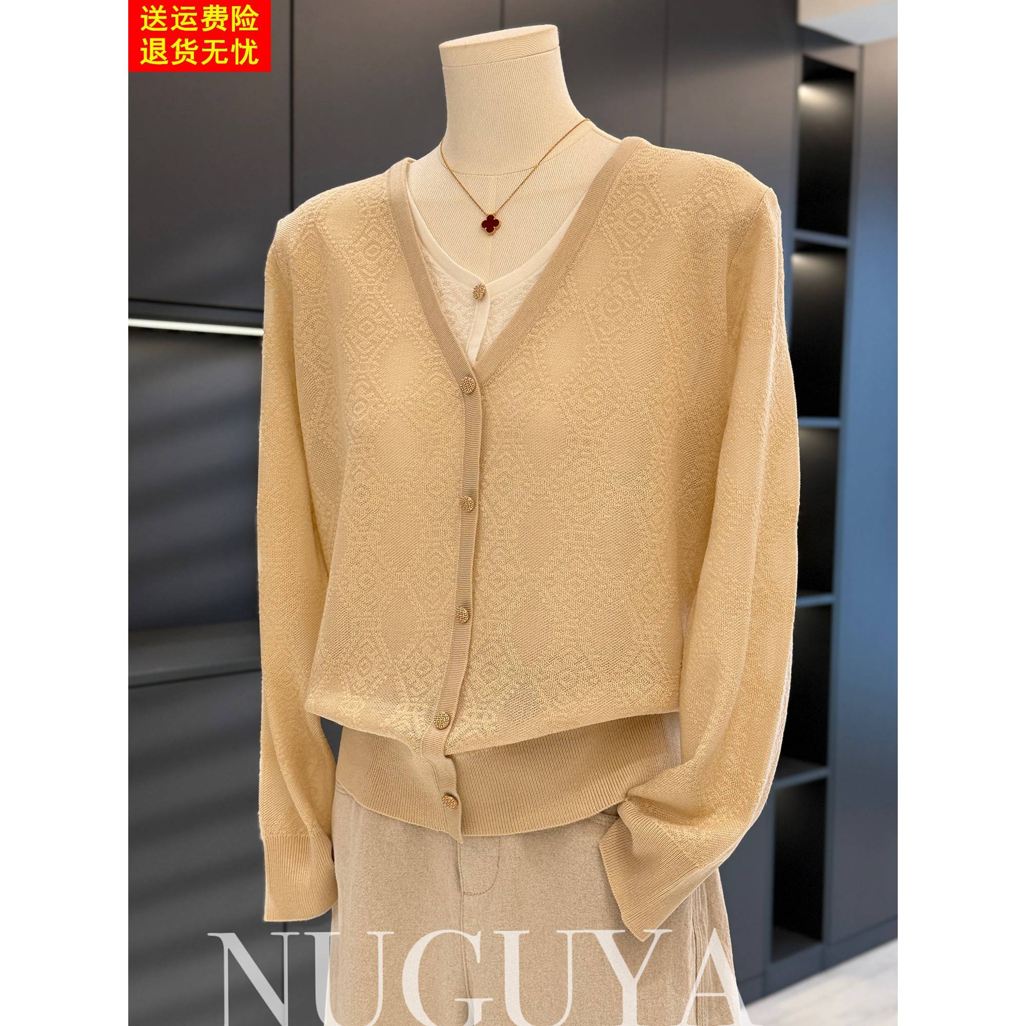 时尚百搭假两件针织衫女妈妈装秋装新款上衣气质休闲中老年打底衫