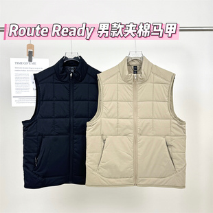 秋冬加棉马甲男Route Ready运动休闲棉服轻薄防风立领外套上衣