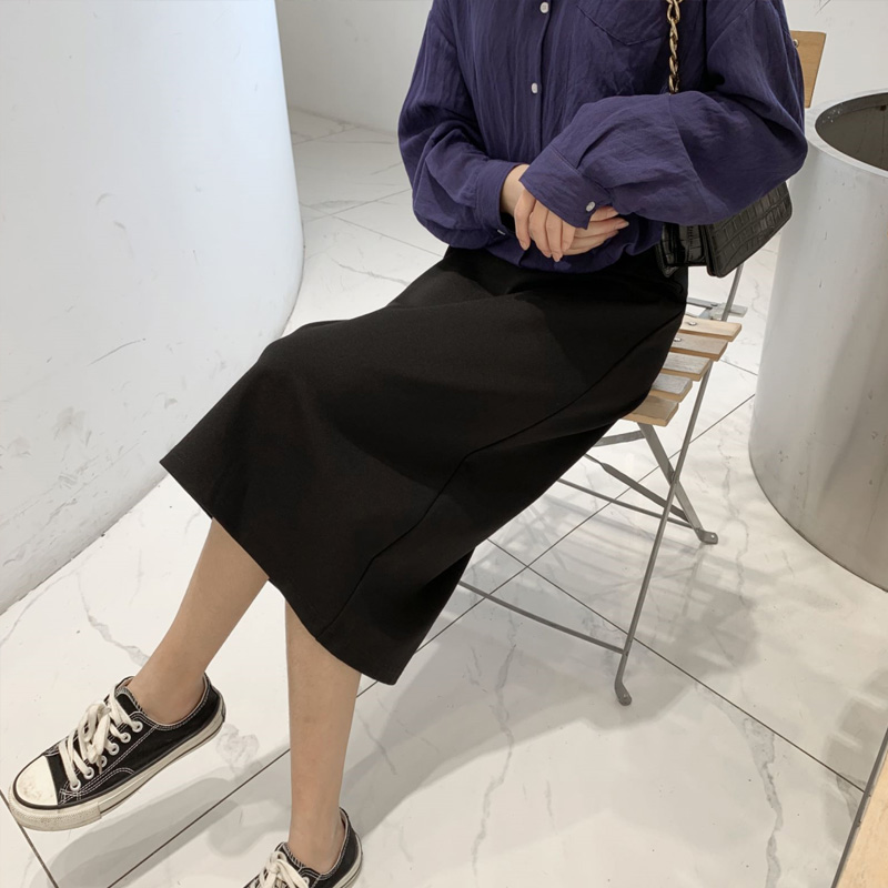 ins超火的a字裙春秋松紧高腰