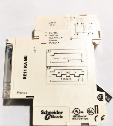 原装正品施耐德时间继电器 RE11RAMU 0.1s-100h 24VDC 240VAC 8A
