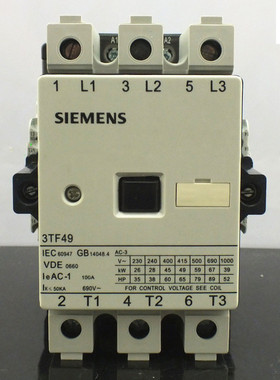 西门子 接触器 IEC60947 3TF49 22-0XM0 0XF0 100A 110V/220V全新