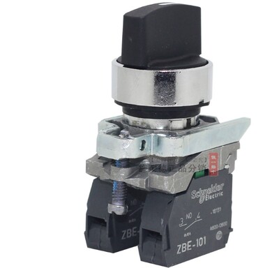 原装 进口 施耐德选择开关22mm ZBE101 旋钮 3档自锁2常开 2NO