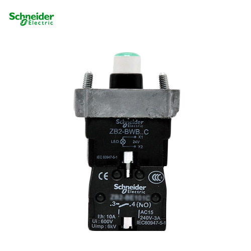 原装正品 施耐德 绿色LED灯 ZB2BWB31C 带1常开触点按钮基座24V